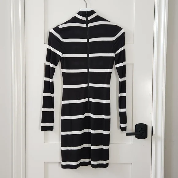 Alice + Olivia Delora Mock Neck Mini Dress, Size XS - Picture 8 of 10